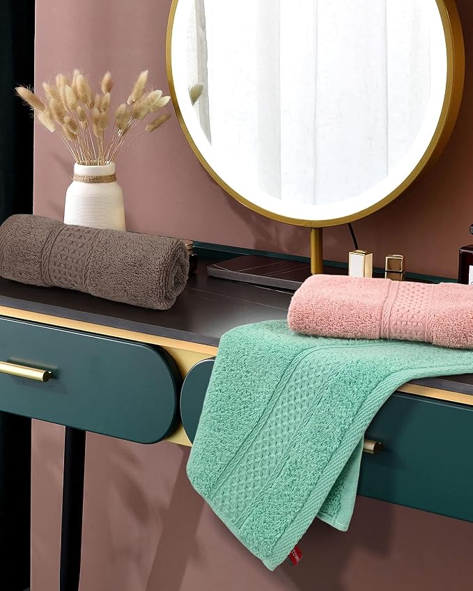 Cleanbear Washcloths Set, 100% Cotton, 13” x 13” | Soft Large Cotton Washcloths - Image 5