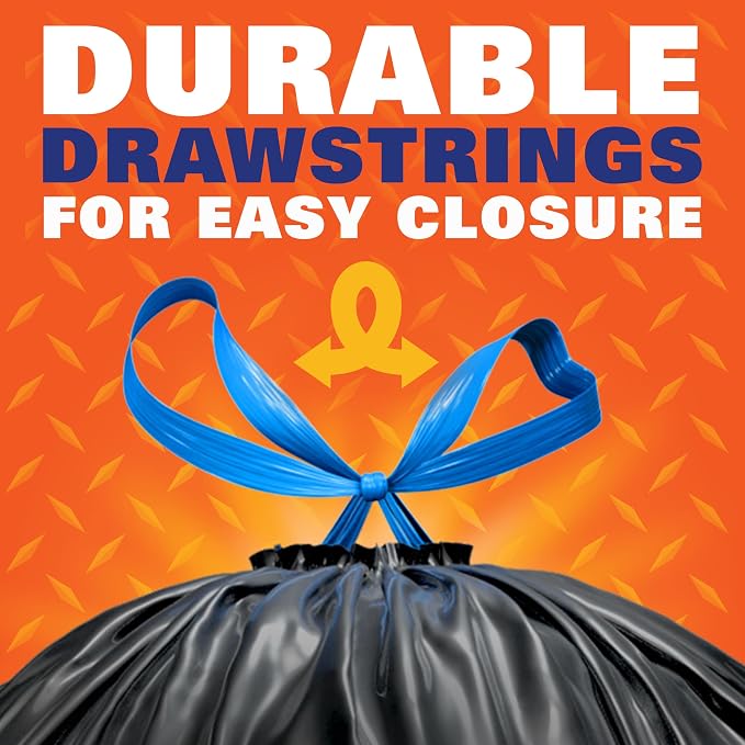 Hefty Strong 30 Gallon Trash Bags, Large Trash Bags 30 Gallon Size, Durable - Image 4