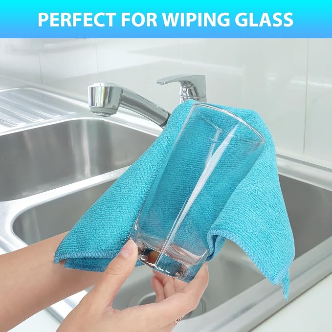 Forggon 15pcs Microfiber Cleaning Cloth Lint Free, Streak Free, Non-Abrasive - Image 7