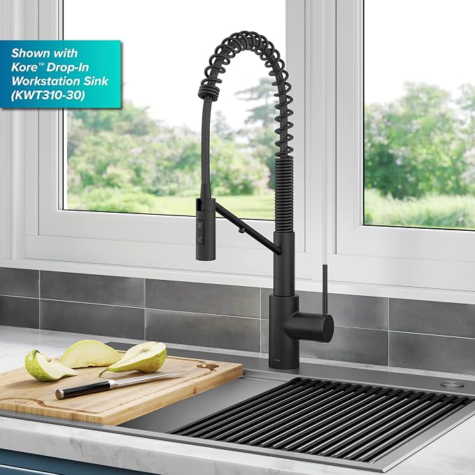 KRAUS Oletto 2-in-1 Commercial Style Pull-Down Single Handle Water Filter - Image 2