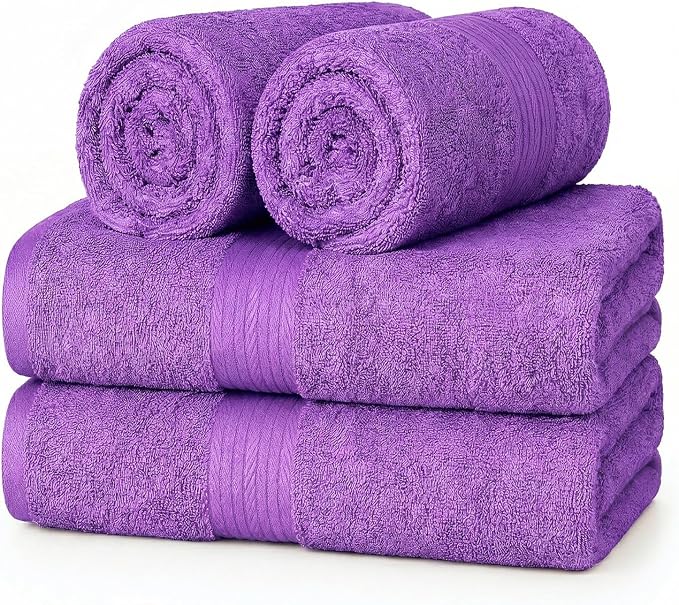 100% Cotton Hand Towels 18x28 Inches, 600 GSM, Soft & Absorbent by AmpleDecor