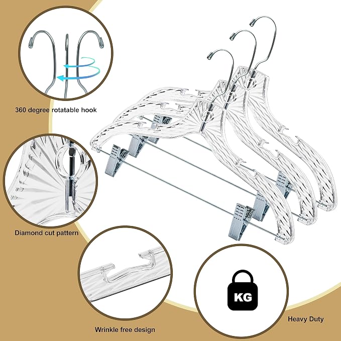 Quality Clear Plastic Skirt Hangers - Image 4