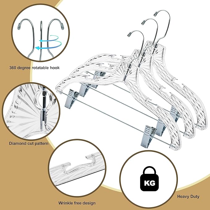 Quality Clear Plastic Skirt Hangers - Image 4