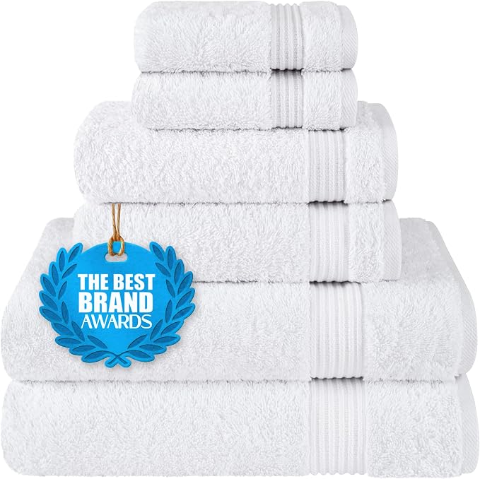 Cotton Paradise 100% Cotton Turkish Towel Set, Soft Absorbent Quick Dry by UNITEDHOMETEXTILE