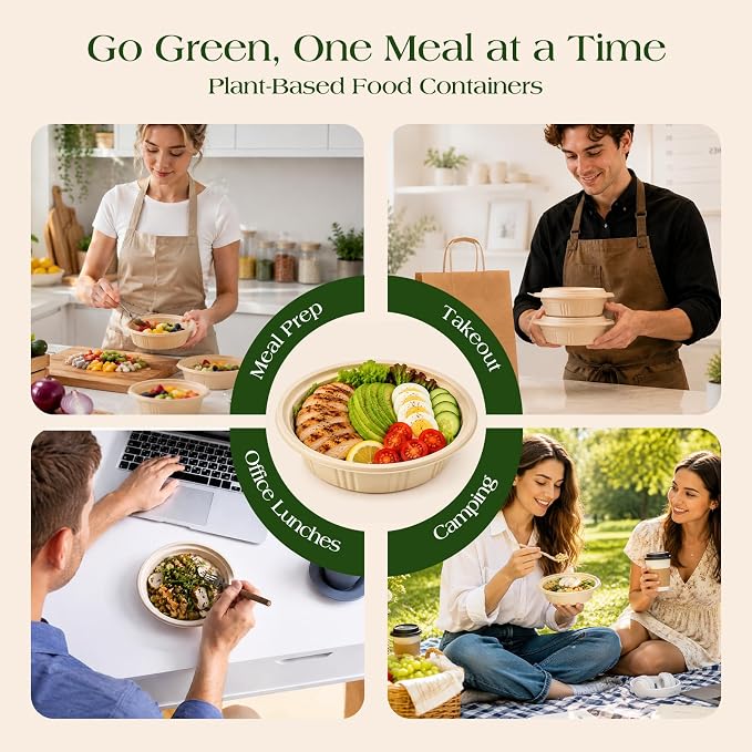 100 Piece Meal Prep Bowl Containers - Image 9