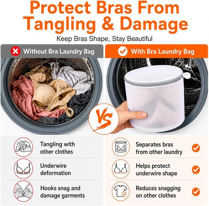 Kimmama Bra Washing Bag for Laundry, Lingerie Bag for Washing Delicates - Image 6