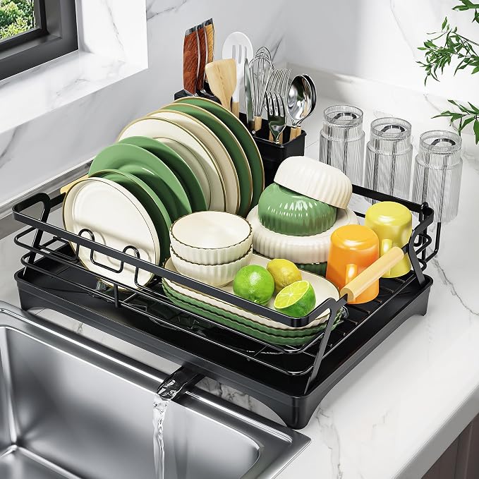 Epicano Dish Drying Rack for Kitchen Counter, Large Capacity | Raised Feet by Epicano
