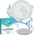 50 Pack Disposable Shower Drain Hair Catcher Mesh Stickers by AireAllure