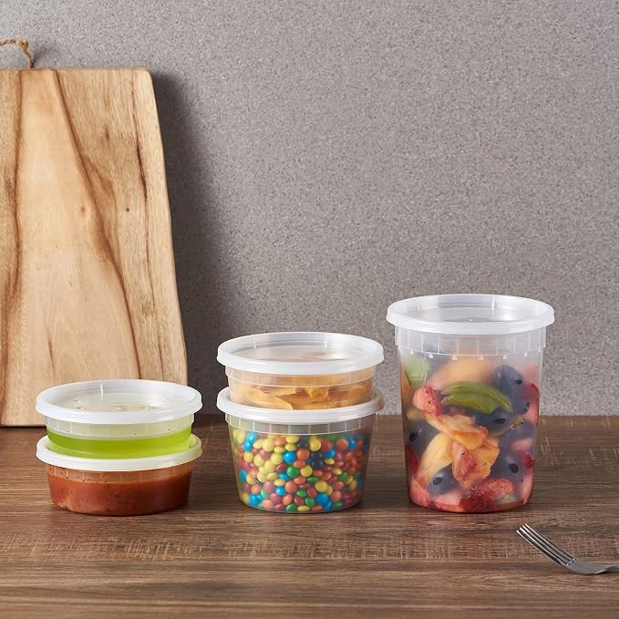 FULING 32oz Plastic Deli Containers, 240 Sets - Image 7