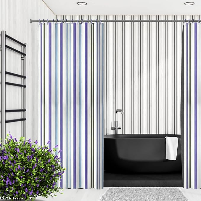 Shower Curtain Hooks, Stainless Steel Shower Curtain Hangers, Double Hook - Image 7