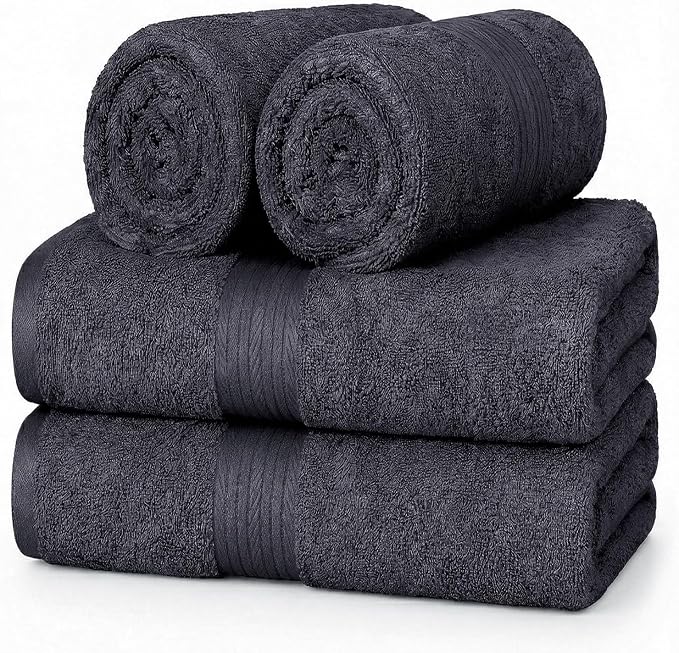Ample Decor 100% Cotton Hand Towels 18x28 Inches, 600 GSM, Soft & Absorbent by AmpleDecor