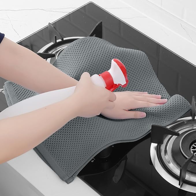 Homaxy 100% Cotton Waffle Weave Kitchen Dish Towels 6-Pack, Ultra Soft - Image 5