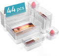 Vtopmart 44 PCS Clear Plastic Drawer Organizers Set, Vanity Organizer Trays | by Vtopmart