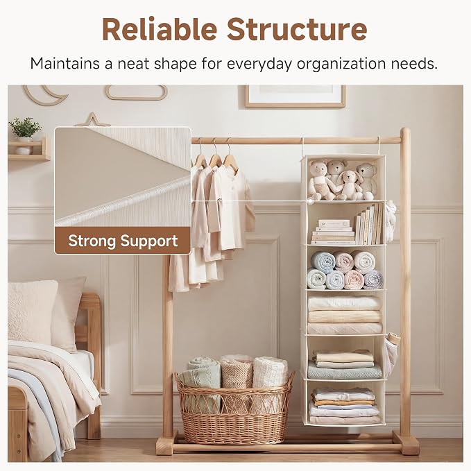 StorageWorks 6-Shelf Hanging Closet Organizer, Hanging Shelves - Image 5