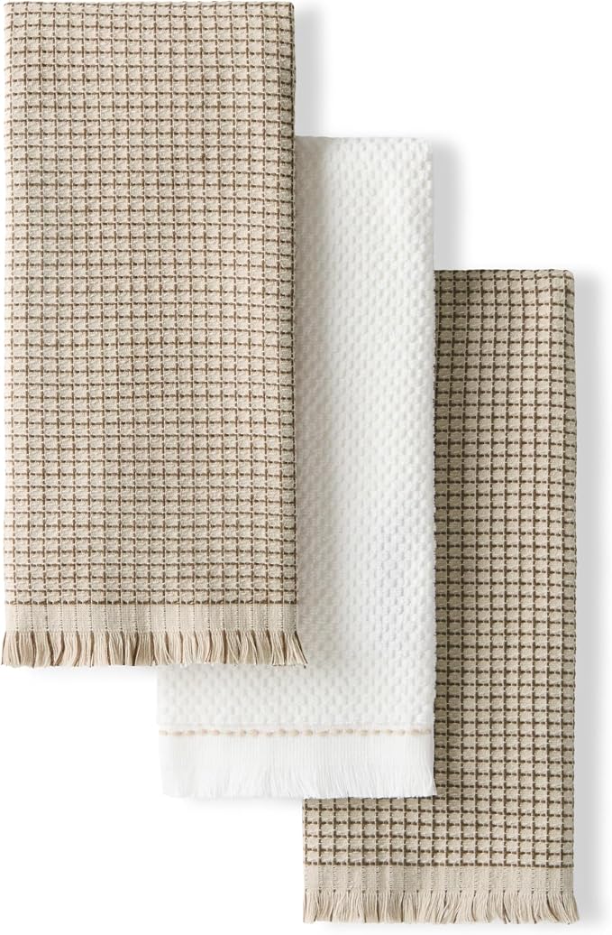 KitchenAid Gourmet Series Gridlines Kitchen Towels 3-Pack Set, 100% Cotton by KitchenAid