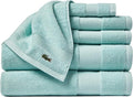 Lacoste Heritage Supima Cotton 6-Piece Towel Set, Mint | Highly Absorbent by Unknown