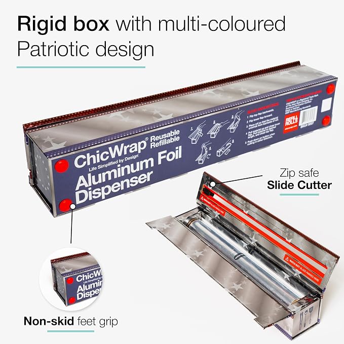 ChicWrap Patriotic Aluminum Foil Dispenser - Image 3