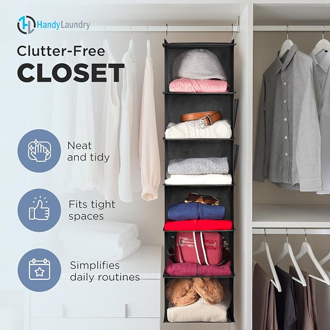 Handy Laundry Hanging Closet Organizer - Image 3