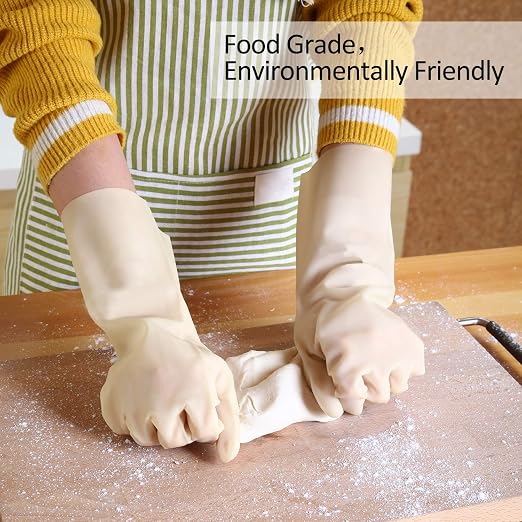 BOOMJOY Nitrile Cleaning Gloves, Heavy Duty Dishwashing Gloves, Reusable Medium - Image 3