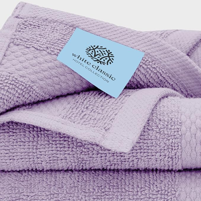 White Classic Luxury Bath Towel Set of 8 Pieces - Image 5