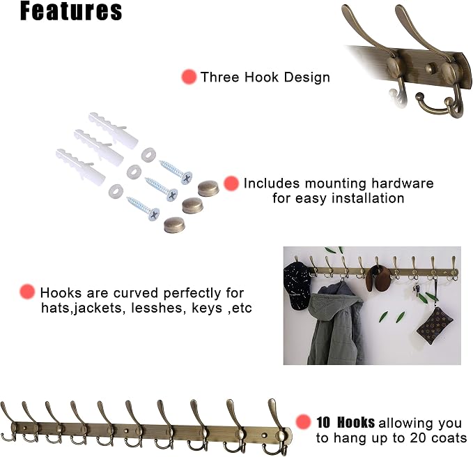 Coat Rack Wall Mount - Image 3