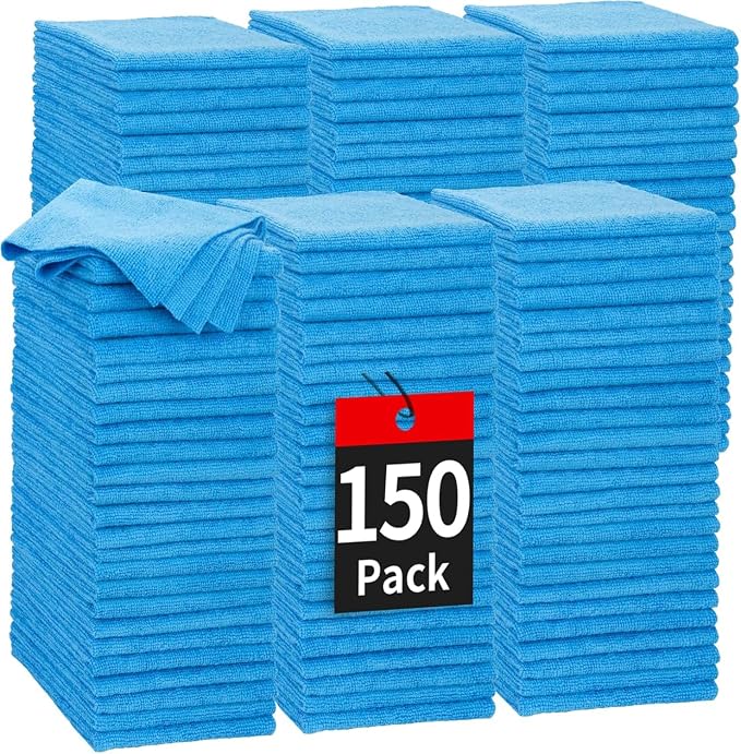 Shop Towels, 150 Pack Cleaning Rags Microfiber Towels, Bulk All-Purpose by HOMERHYME