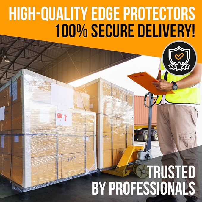 24" x 2" x 2" Reinforced Cardboard Edge Protectors, White (Pallet of 5746) – 0.12" Thick Medium-Duty Cardboard Corner Protectors for Shipping – American Quality V-Board Pallet Edge Guard