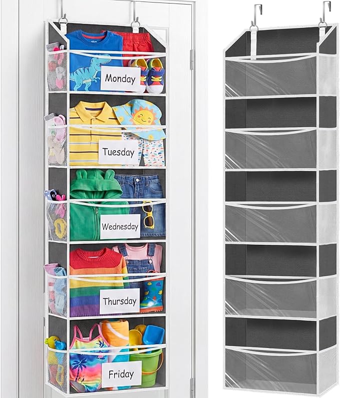 5Tiers Over Door Organizer, Weekly Clothes Organizer by Ofiray-home