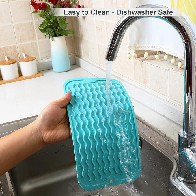 ZLR Silicone Sink Caddy & Sponge Holder, Mint Green | Sink Organizer - Image 4