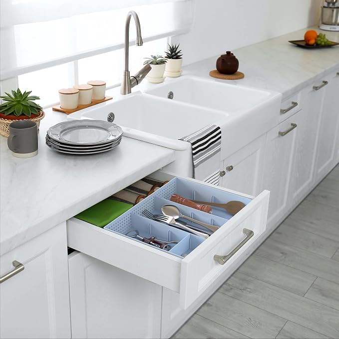 Simple Houseware Drawer Organizer Tray, 9 Adjustable Compartments, and Craft - Image 5