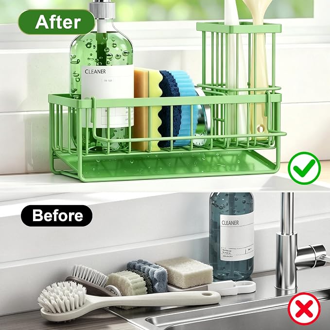 Sponge Holder for Kitchen Sink, Kitchen Sink Caddy, Kitchen Sink Sponge Holder - Image 5