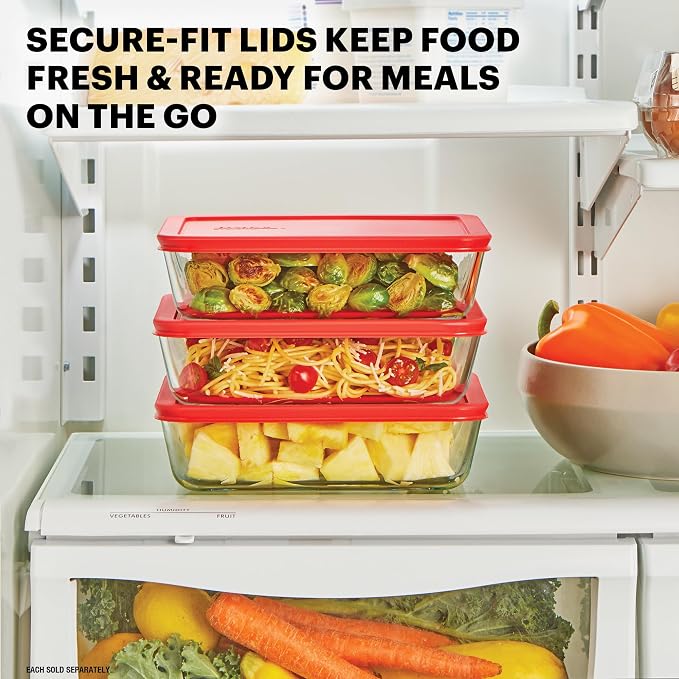 Pyrex Simply Store 6 Cup Glass Food Storage Container, BPA-Free Lids | BPA-free - Image 5