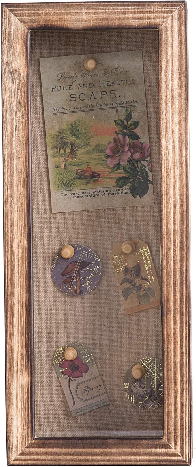 Freezing point Shadow Box Frame 5x12.5 Flower Shadow Box Pin Display Case Cabinet Picture Frame with Linen Back Memorabilia Awards Medals Badge Bouquet Wedding Memory Box for Keepsakes Long