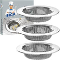 MR.SIGA Kitchen Sink Strainer, Stainless Steel Sink Drain Strainer, 3 Pack by MRSIGA