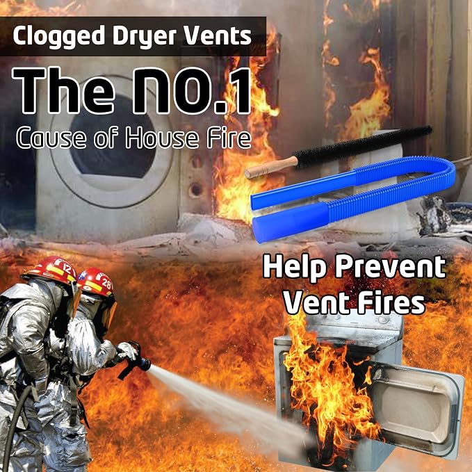 PetOde 2Pcs Dryer Vent Cleaner Kit Universal Vacuum Hose Attachment & Brush | - Image 7