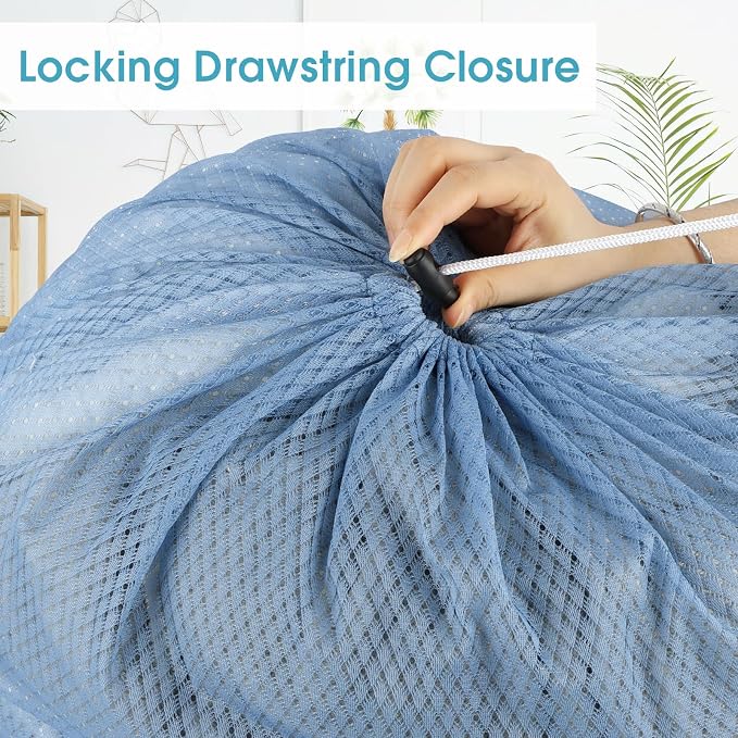 2 Pack Mesh Laundry Bags 23x34 Inch Drawstring Locking - Image 4