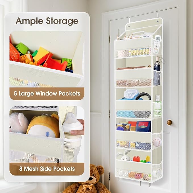 2 Pcs Over The Door Organizer Large Capacity Hanging Storage Room Organizer - Image 4
