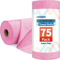 Microfiber Cleaning Cloth Roll, 75 Pack Tear Away Microfiber Towel, Reusable by HOMERHYME