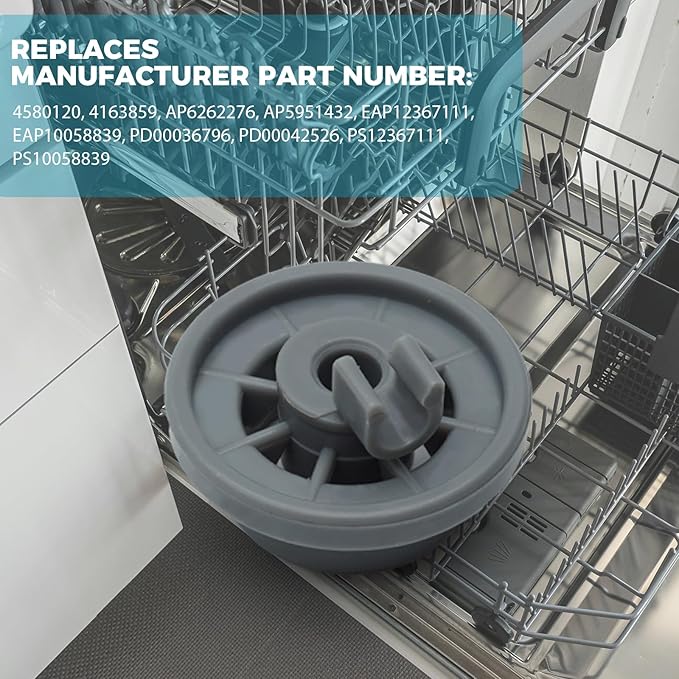 Dishwasher Lower Rack Wheel for Bosch Kenmore Thermador Gaggenau Dishwashers, 12004485 Dishwasher Roller Kit, 12029919 10004343 00617087 AP4512761 1998570 617087 AH3478333 EA3478333, Pack of 4
