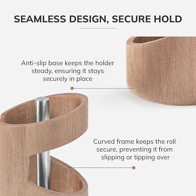 Anji Mountain Wooden Paper Towel Holder - Image 4