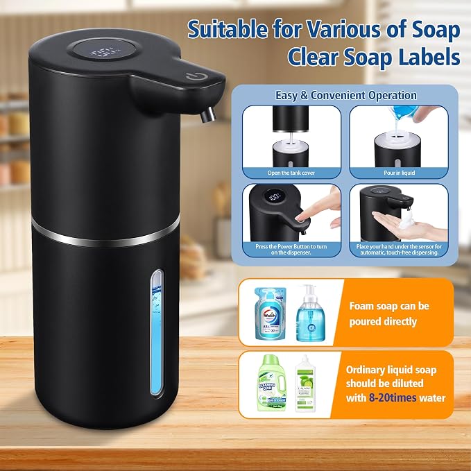 Automatic Foam Soap Dispenser Touchless | USB Rechargeable Smart Hand Soap - Image 4