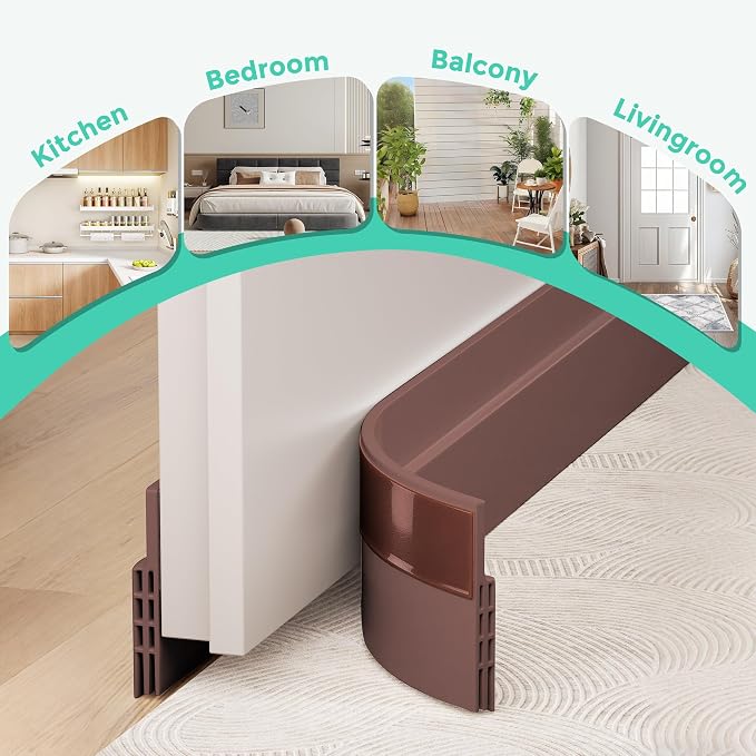 Hojoy Under Door Draft Stopper, Door Weather Stripping Door Seal, 2 Pack | - Image 6