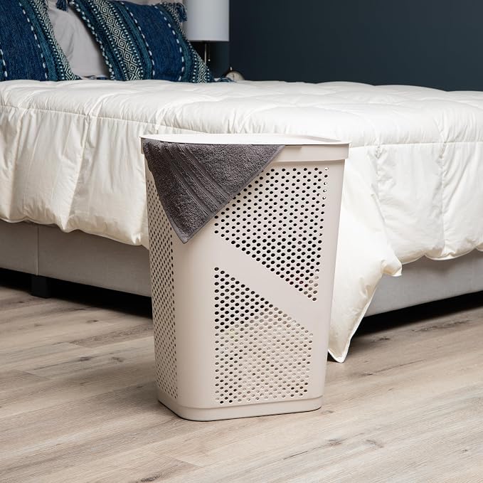 Mind Reader 60L Slim Laundry Hamper, Clothes Basket, Ventilated - Image 2