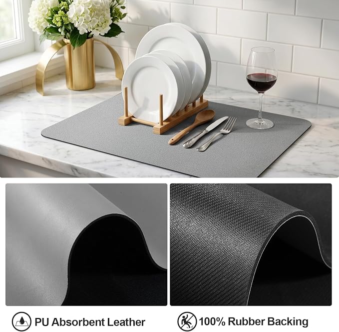 Ecotrim - Dish Drying Mat for Kitchen Counter | Coffee Bar Mat for Countertops - Image 4