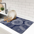 Dish Drying Mat Absorbent Kitchen Counter Mat Rubber Backing Draining Mat | by LuxStep