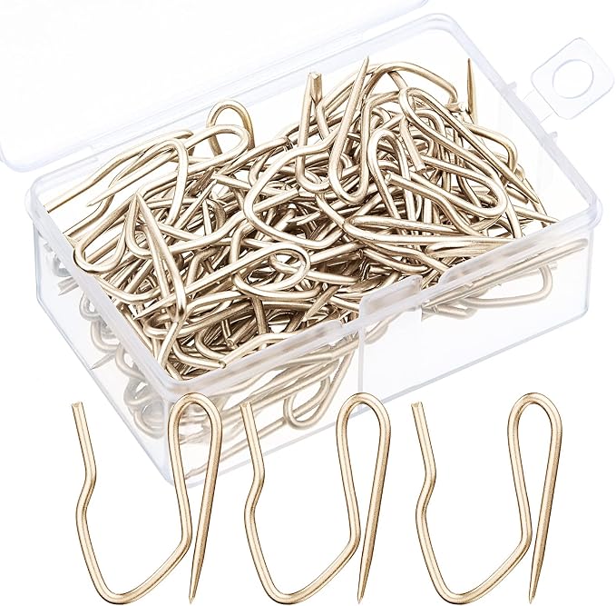 Outus 58 Pack Metal Curtain Hooks Pin On Drapery Hooks 1.2 x 1 Inch by Outus