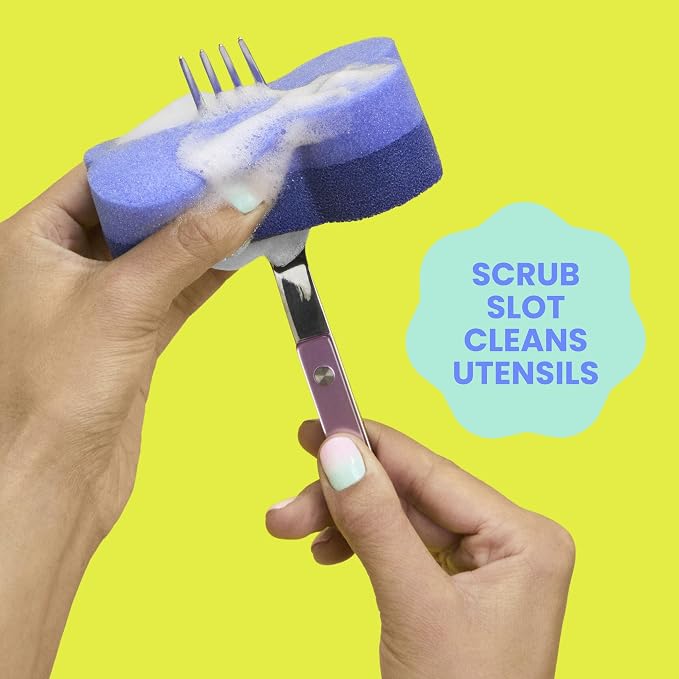 Brite by Scotch-Brite 2-Sided Scrub & Wipe Sponge, Midnight Mode, 6 | Scrubbing - Image 8