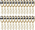 Hotop 60 Pcs 0.98 Inch Curtain Ring and 60 Pcs Pin Hook, Champagne Gold | Metal by HOTOP