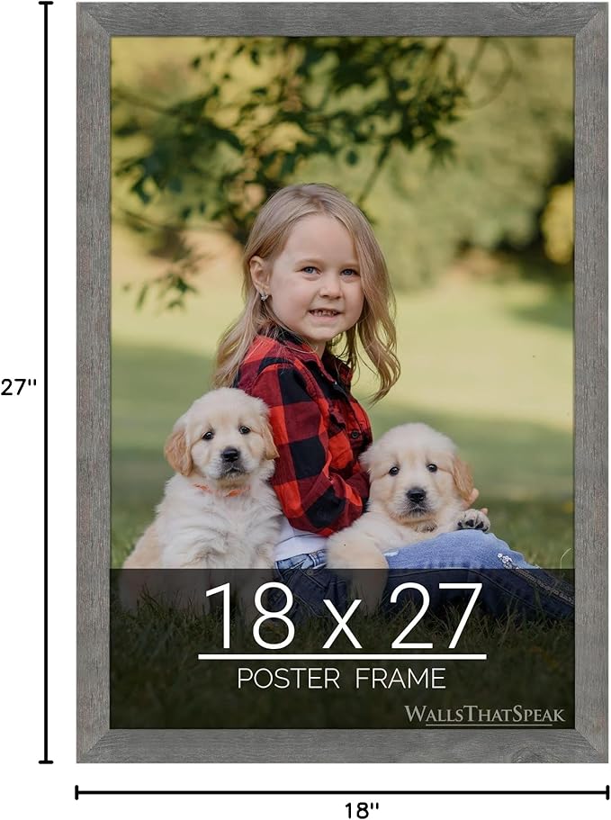 wallsthatspeak 18x27 American Barn Picture Frame for Puzzles Posters Photos or Artwork