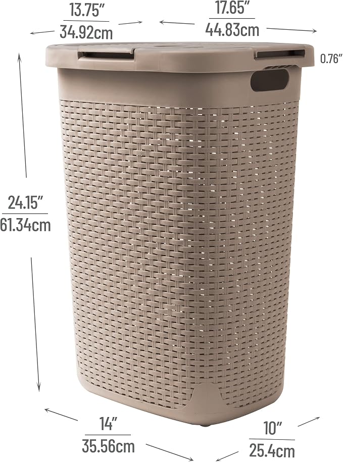 Mind Reader Slim Laundry Hamper - Image 3